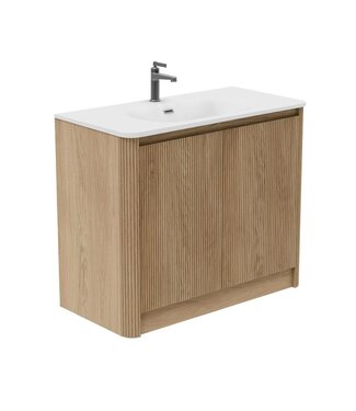 Horton & Studley  Badkamermeubel 100 cm inclusief wastafel Rib Chester Eiken