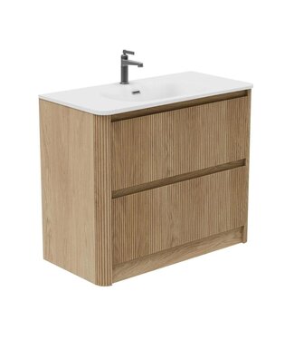 Horton & Studley  Badkamermeubel 100 cm inclusief wastafel Rib Chester Eiken