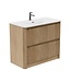 Horton & Studley  Badkamermeubel 100 cm inclusief wastafel Rib Chester Eiken