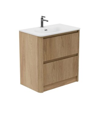 Horton & Studley  Badkamermeubel 80 cm inclusief wastafel Rib Chester Eiken