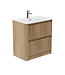 Horton & Studley  Badkamermeubel 80 cm inclusief wastafel Rib Chester Eiken