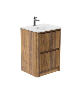 Horton & Studley  Badkamermeubelset Rib Chester 2 lades Walnoot 60cm