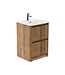 Horton & Studley  Badkamermeubelset 60 cm inclusief wastafel Rib Chester Walnoot