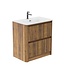 Horton & Studley  Badkamermeubel 80 cm inclusief wastafel Rib Chester Walnoot