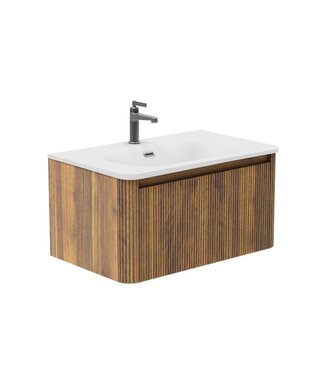 Horton & Studley  Badkamermeubel 80 cm Wand Rib Chester Walnoot