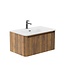 Badkamermeubel hangend Rib Chester Walnoot 80 cm