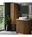 Kolomkast Rib Chester hangend Walnoot 140 cm