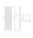 Kolomkast Rib Chester hangend Eiken 140cm