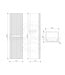 Kolomkast Rib Chester hangend Walnoot 140 cm