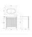 Badkamermeubel staand Rib Chester Eiken 80 cm