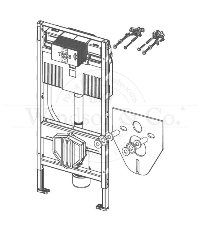 Inbouwsysteem toilet Dual Flush TECE