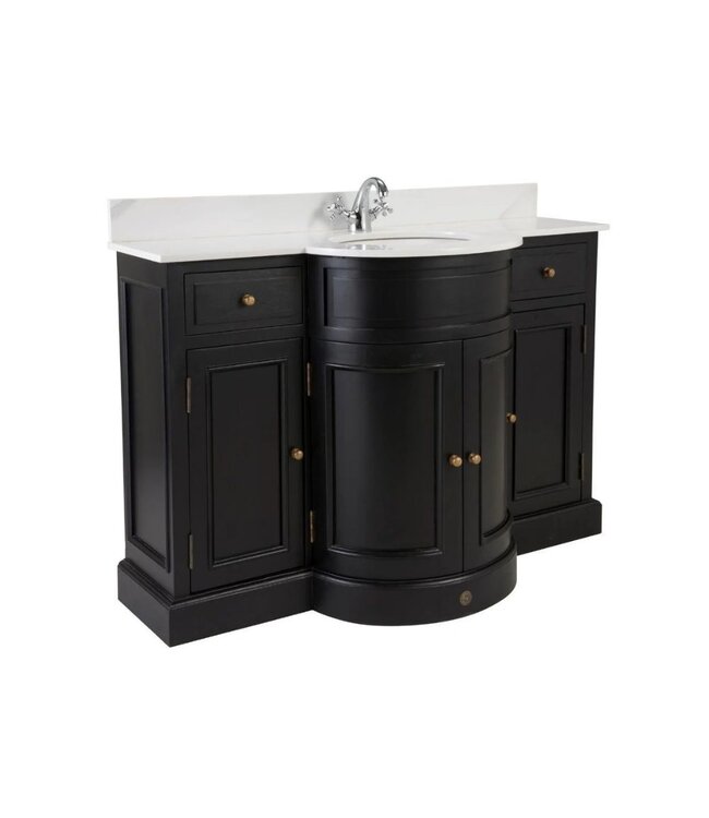 Klassiek Badkamermeubel Warlingham zwart 131 cm