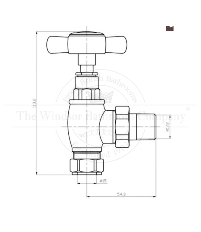 Klassieke radiatorkranen set WBC38