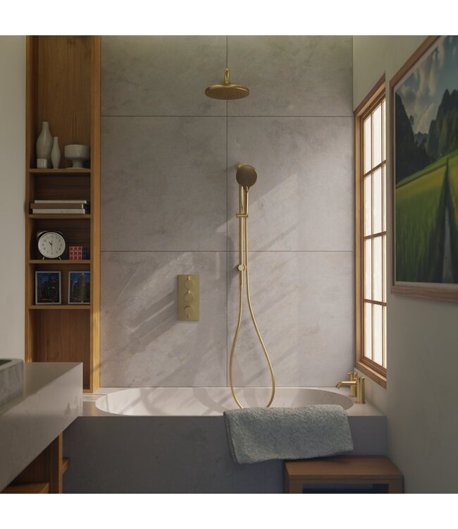 Douche met Thermostaatkraan Goud | Moleti Doucheset TF152529Q