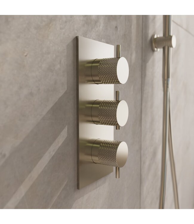 Douche met Thermostraatkraan Nikkel Inbouw | Moleti Doucheset TF152527Q