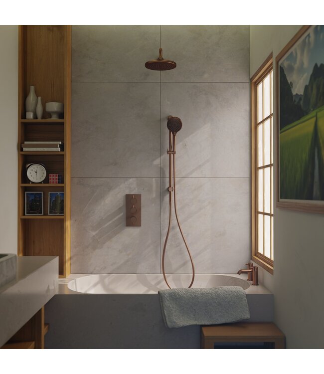 Douche met Thermostaatkraan Brons Inbouw | Moleti Doucheset TF152530Q