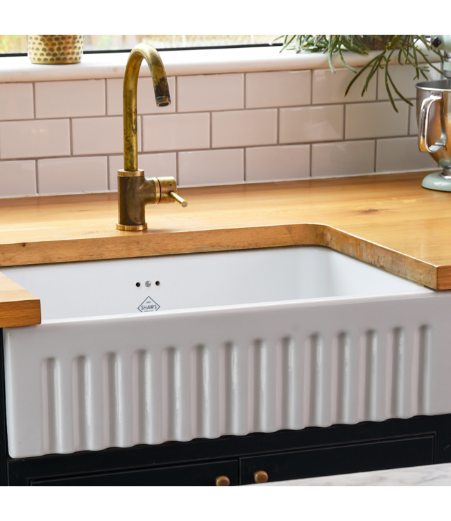 Spoelbak Bowland 800 Handgemaakte Vuurvaste Keramische Keukenspoelbak in Engels Landelijk Design 595x460x244mm Onderbouw Butler Sink