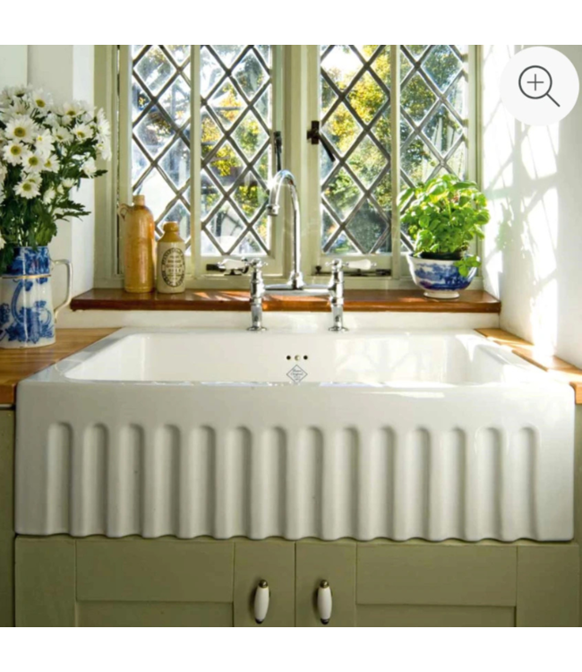 Spoelbak Bowland 800 Handgemaakte Vuurvaste Keramische Keukenspoelbak in Engels Landelijk Design 595x460x244mm Onderbouw Butler Sink