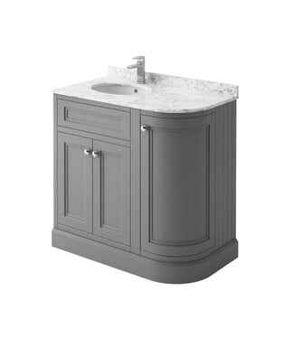 Horton & Studley  Badkamermeubel 90 cm hoekkast rechts grijs Parson