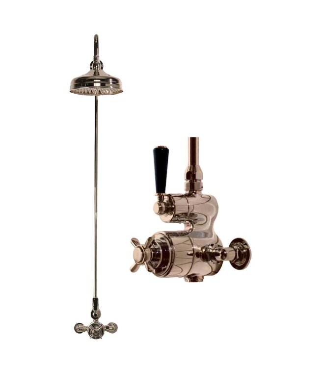 Douche met Thermostaatkraan Zwarte hendels Opbouw | Blackwell Doucheset WB1850X2