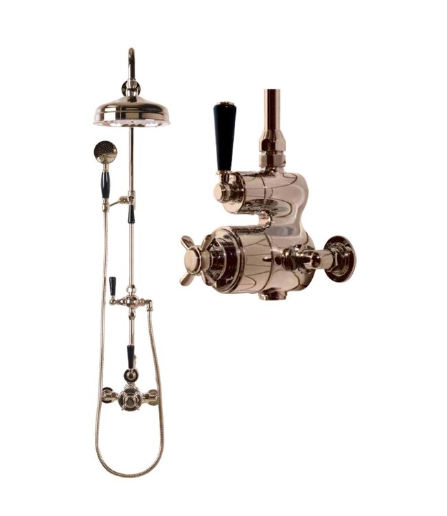 Douche met Thermostaatkraan Zwarte hendels Opbouw | Blackwell Doucheset WB1850X1