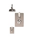 Douche met Thermostaatkraan Witte Hendels Inbouw | Mont Blanc Doucheset WB1860X2