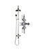 Douche met Thermostaatkraan Witte Hendels Opbouw | Mont Blanc Doucheset WB1850X3