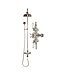 Douche met Thermostaatkraan Witte Hendels Opbouw | Mont Blanc Doucheset WB1850X3