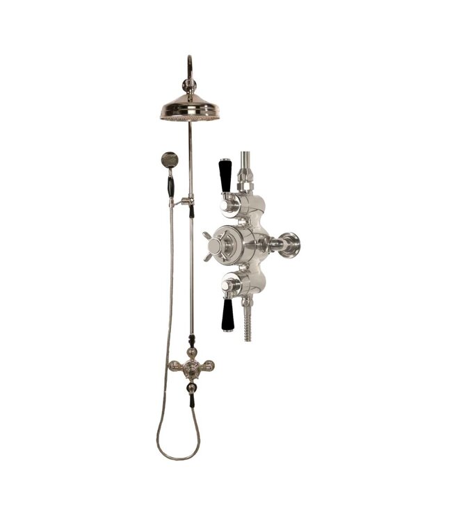 Douche met Thermostaatkraan Zwarte hendels Opbouw | Blackwell Doucheset WB1850X3