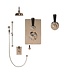 Douche met Thermostaatkraan Zwarte Hendels Opbouw | Blackwell Doucheset WB1860X1