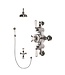 Douche met Thermostaatkraan Witte Hendels Opbouw | Mont Blanc Doucheset WB1850X4