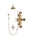 Douche met Thermostaatkraan Witte Hendels Opbouw | Mont Blanc Doucheset WB1850X4