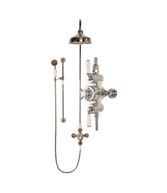Windsor & Co. Mont Blanc Doucheset Thermostraatkraan Opbouw Witte Hendels WB1850X5 Douche