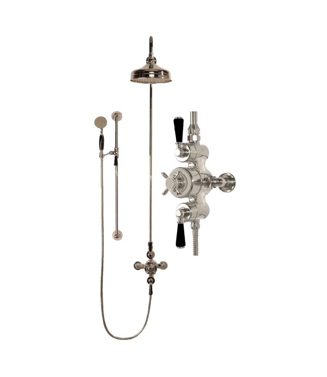 Douche met Thermostaatkraan Zwarte hendels Opbouw | Blackwell Doucheset WB1850X5