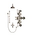 Douche met Thermostraakraan Witte Hendels Opbouw | Mont Blanc Doucheset WB1850X6