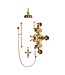Douche met Thermostraakraan Witte Hendels Opbouw | Mont Blanc Doucheset WB1850X6