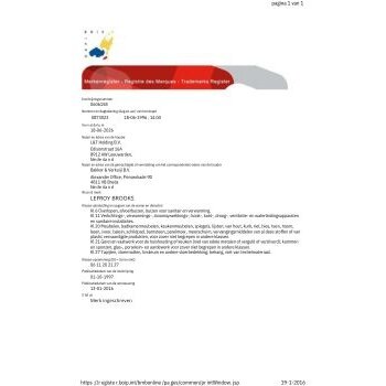 Merkregistratie Lefroy Brooks Benelux