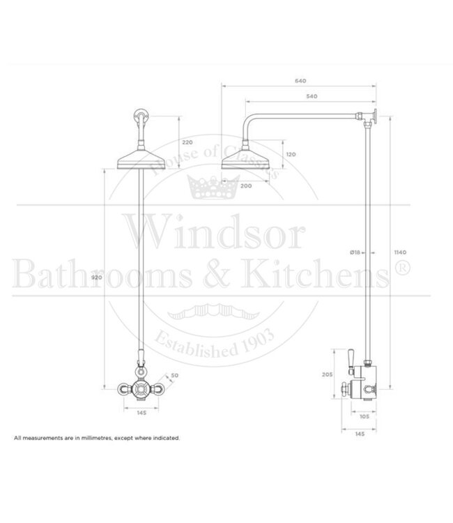 Douchekraan WB1850X2 Mont Blanc