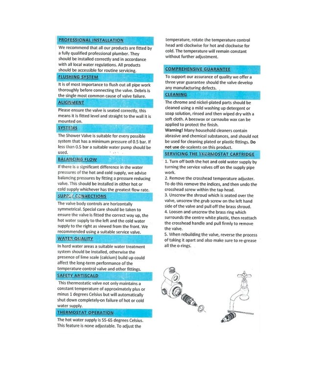 Losse opbouw thermostaatkraan WB1850T1WL