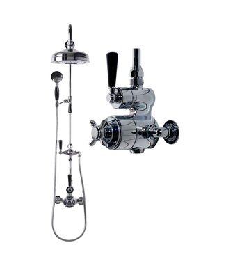 Windsor & Co. Blackwell Doucheset Thermostaatkraan Opbouw Zwarte Hendels WB1850X1 Douche