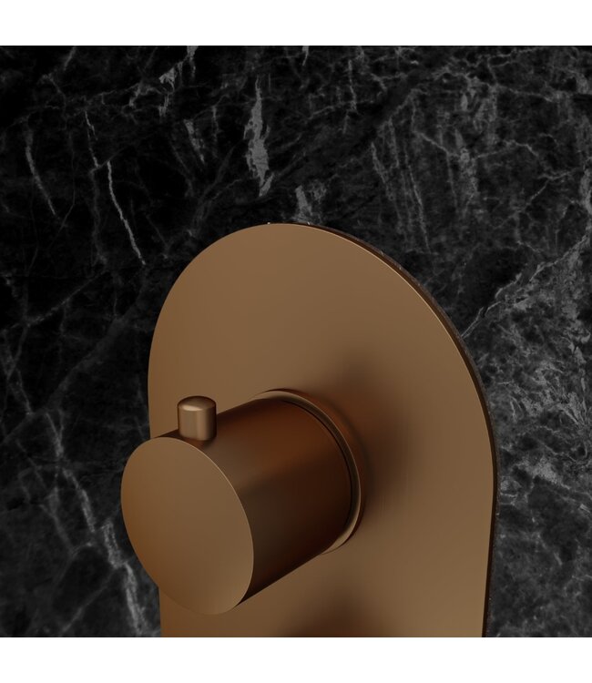 Inbouw thermostaat PVD geborsteld brons Gido STVZ03CA