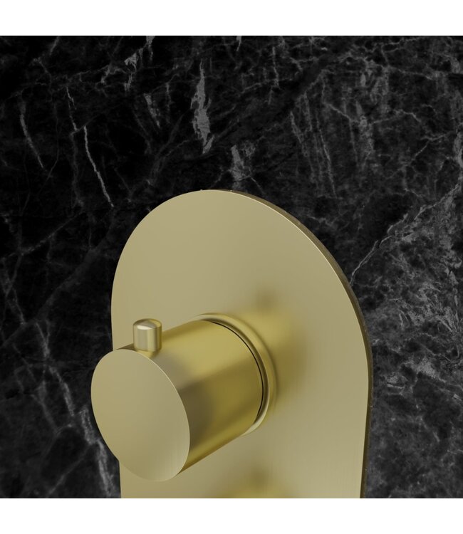 Inbouw thermostaat geborsteld goud PVD STVQ03BV Gido