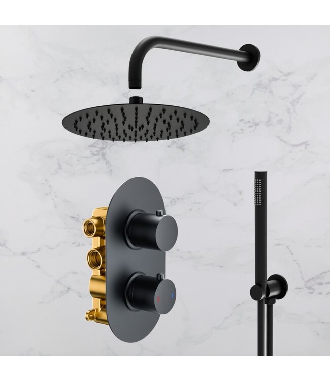 Inbouw thermostaat mat zwart Gido STV003K