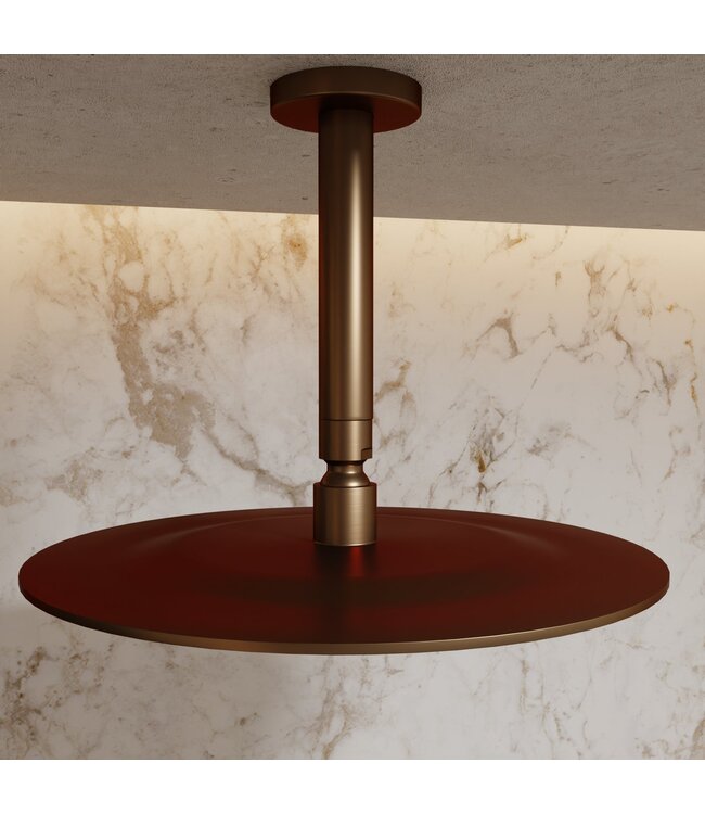 Regendouchekop 25cm geborsteld brons PVD Gido STV2525CA