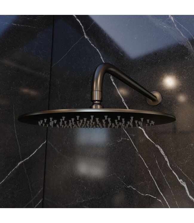 Regendouchekop 25cm PVD gun metal PVD Gido STV2525MG