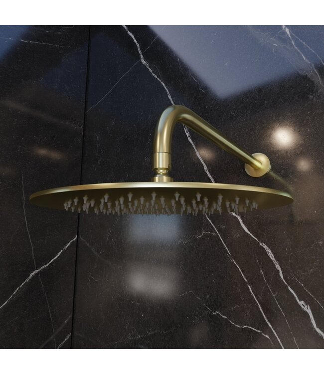 Regendouchekop 25cm PVD geborsteld goud  PVD STV2525BV