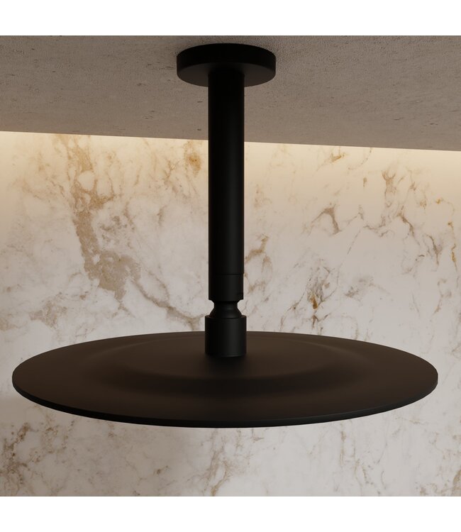 Regendouchekop 25cm mat zwart STV2525BK