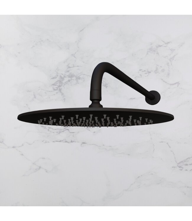 Regendouchekop 25cm mat zwart Gido STV2525BK