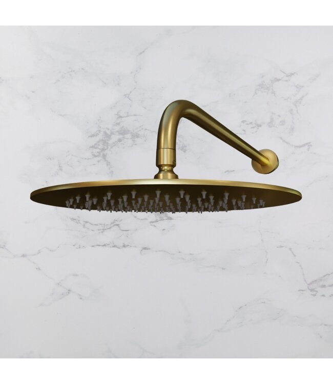 Regendouchekop 25cm PVD geborsteld messing  PVD Gido STV2525BB