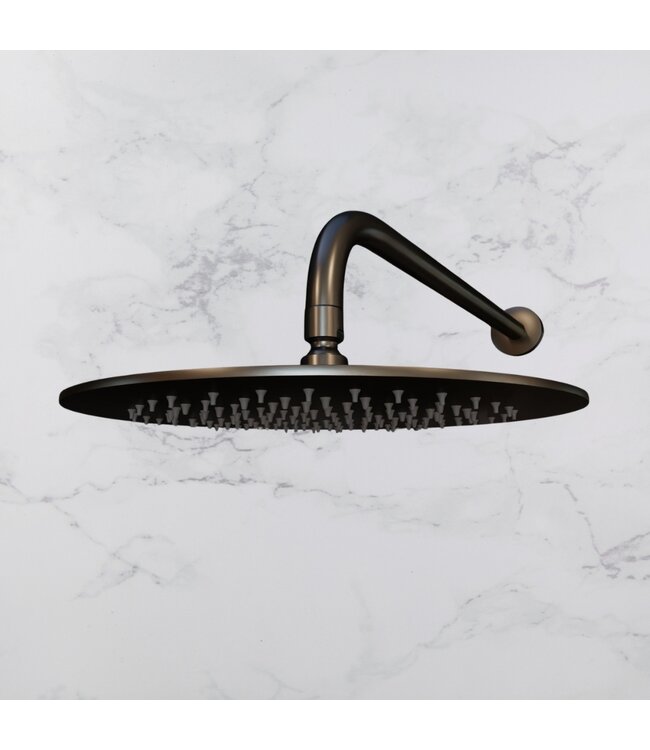 Regendouchekop 25cm PVD gun metal PVD Gido STV2525MG